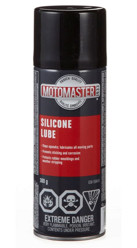Oh what about whit lithium Grease?. . Motomaster silicone lube